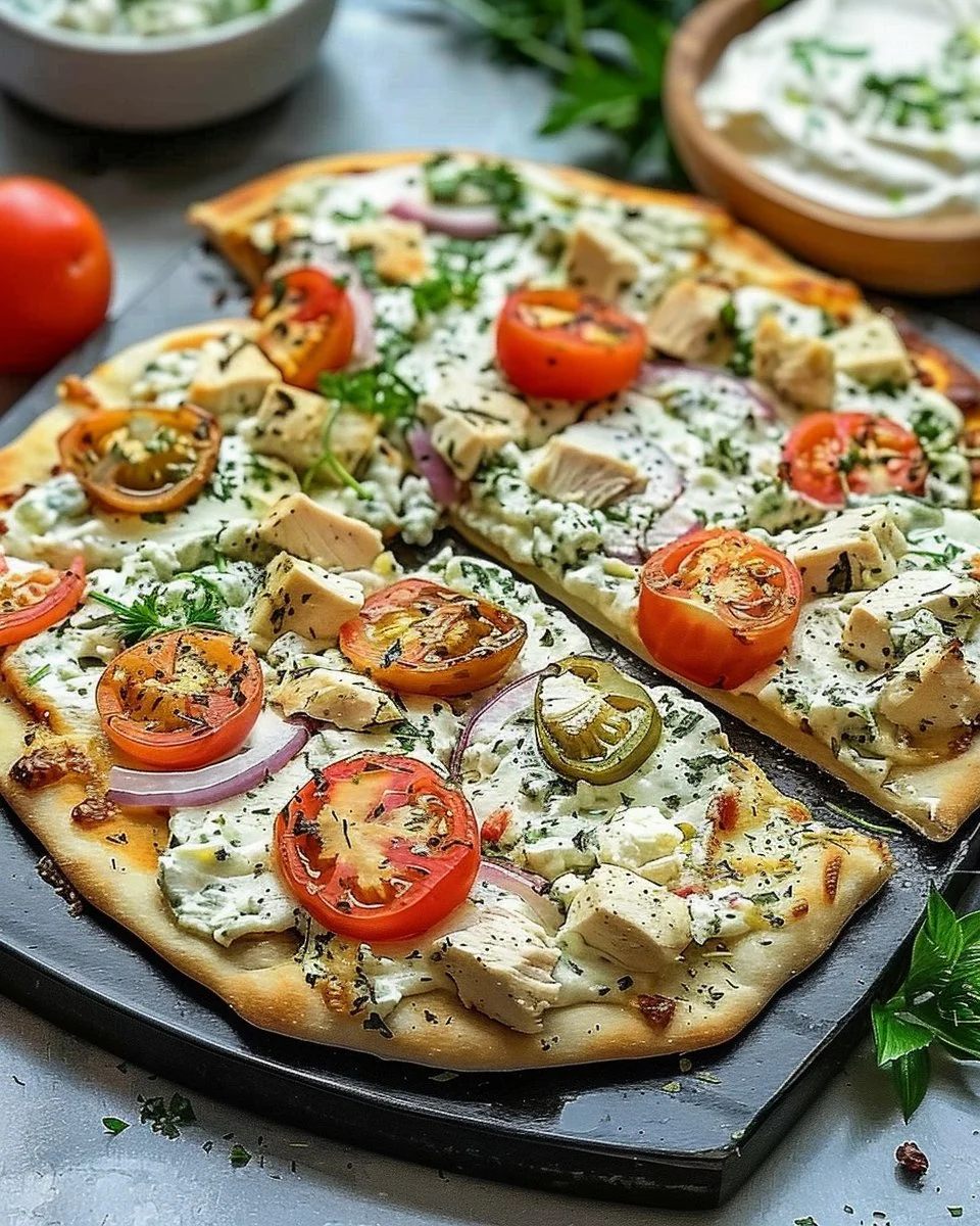Tzatziki Chicken Pizza