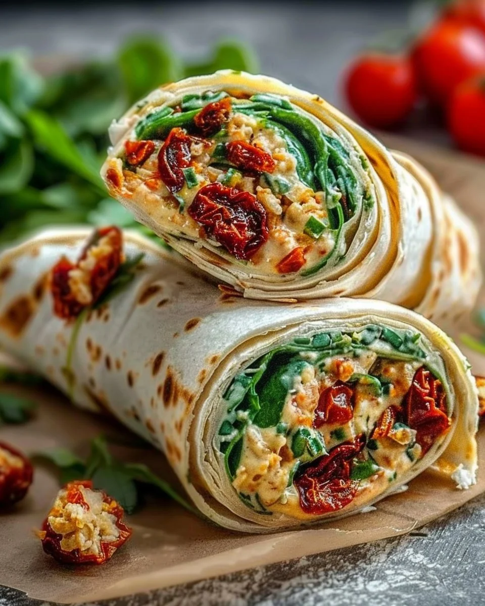 Vegan Creamy Sun-Dried Tomato Wraps
