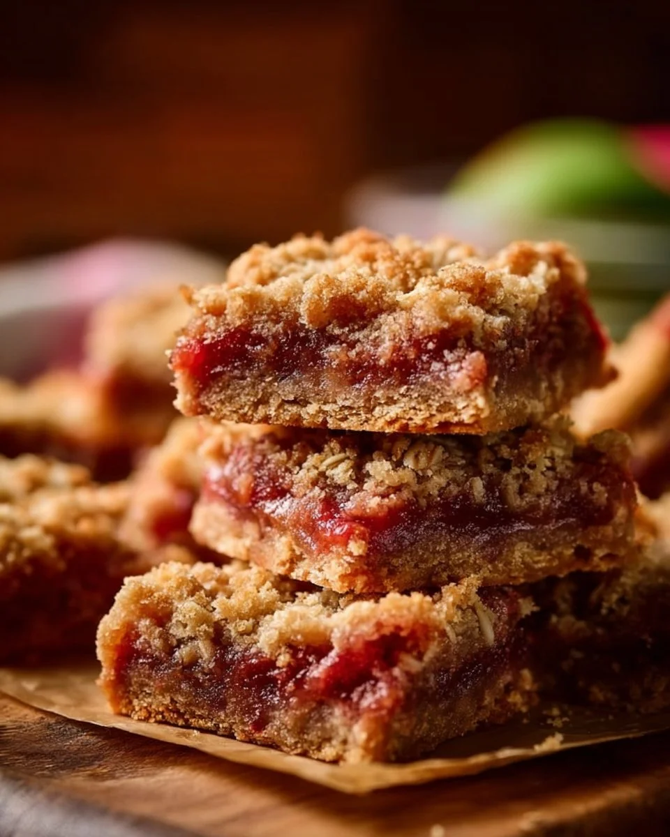 Amish Oatmeal Rhubarb Bars