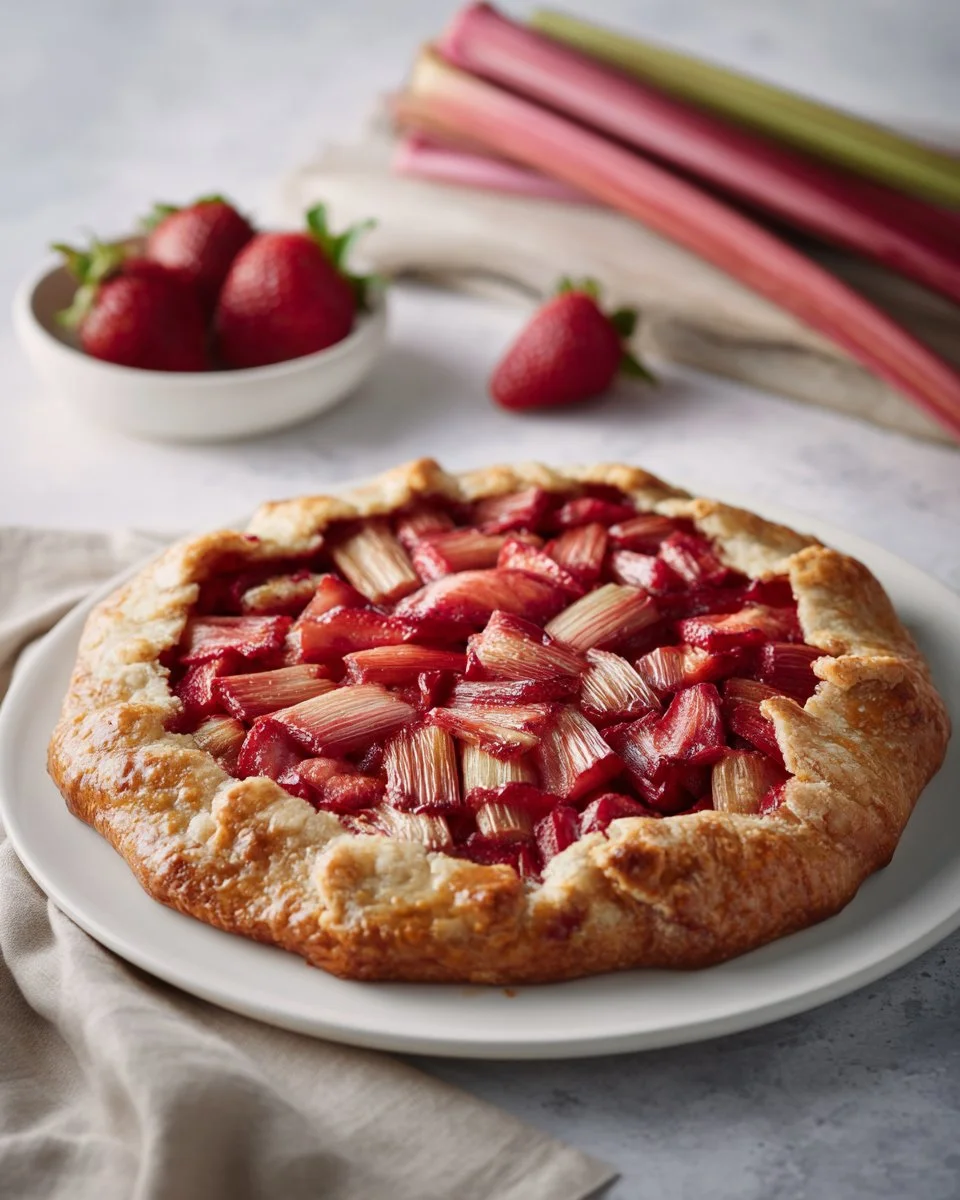 Classic Gluten Free Strawberry Rhubarb Galette