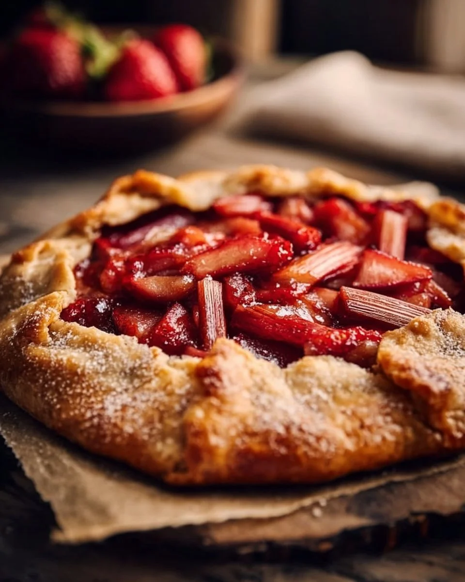 Classic Gluten Free Strawberry Rhubarb Galette