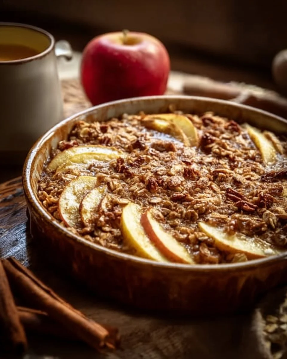 Healthy Apple Baked Oatmeal
