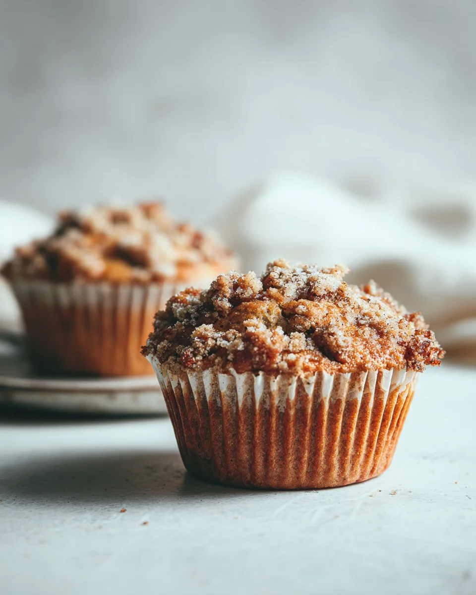Homemade Rhubarb Oat Muffins with Cinnamon Butter Crumble