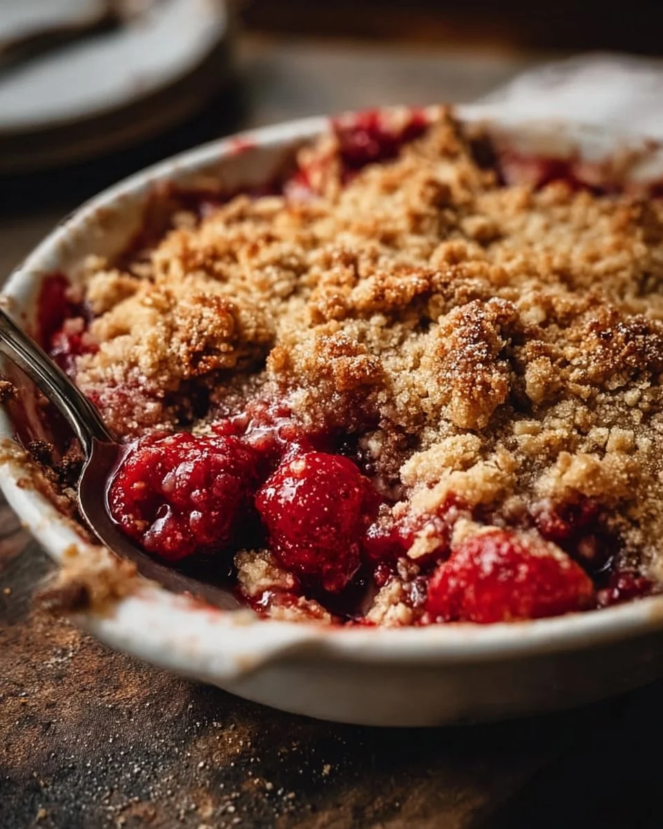 Raspberry Rhubarb Crisp