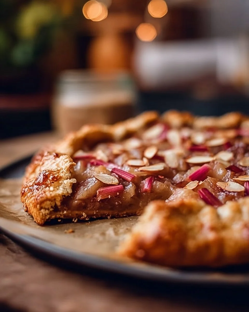Rhubarb Almond Galette