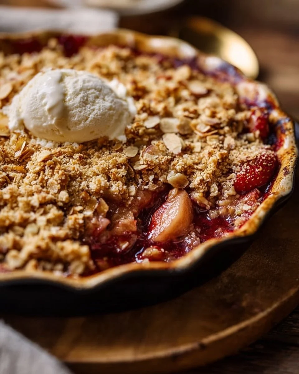 Rhubarb Crisp with Almond Flour