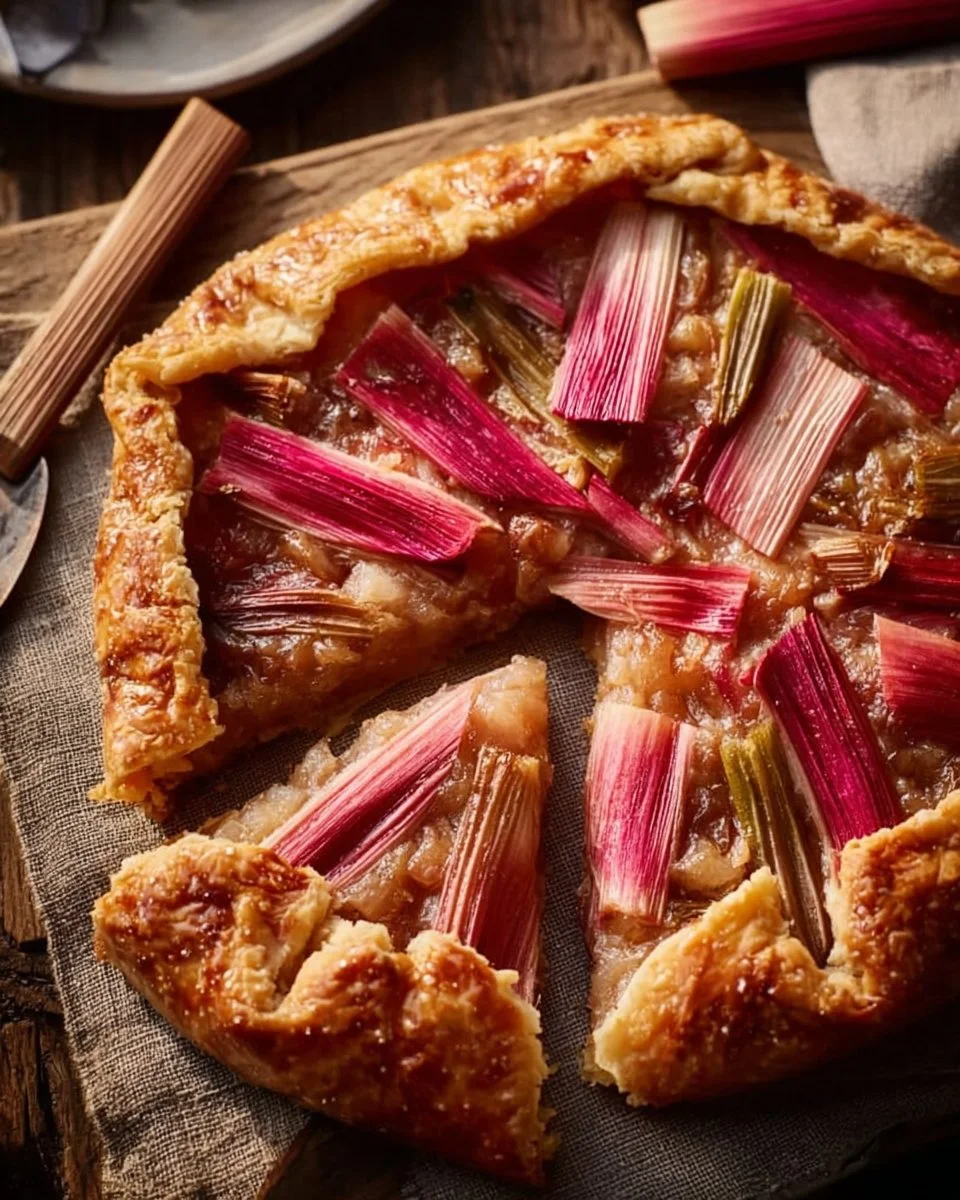 Rhubarb Galette with Puff Pastry