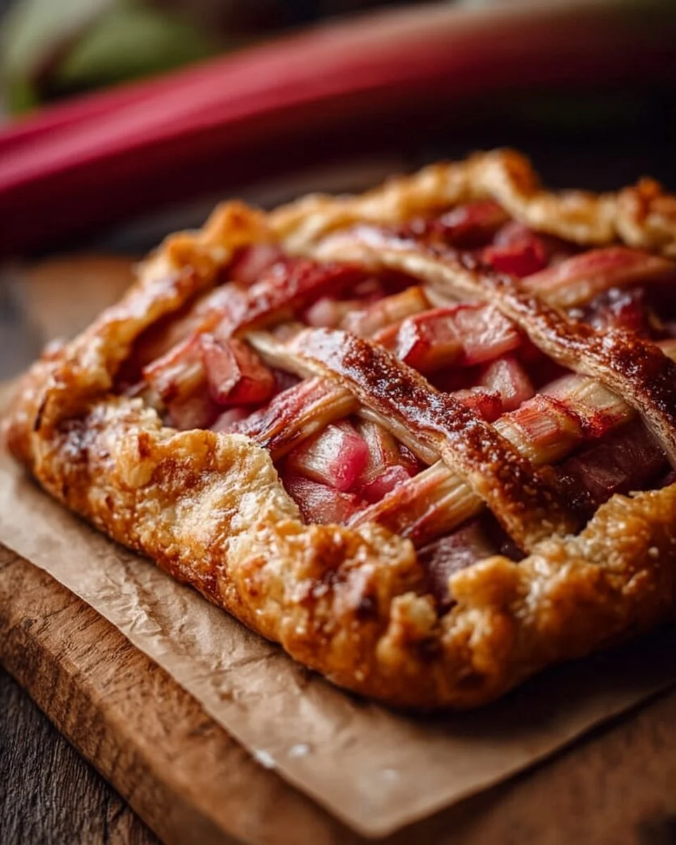 Rhubarb Galette with Puff Pastry