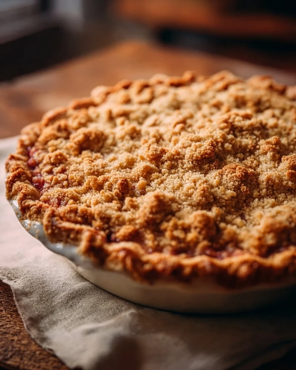 Rhubarb Pie with Crumb Topping