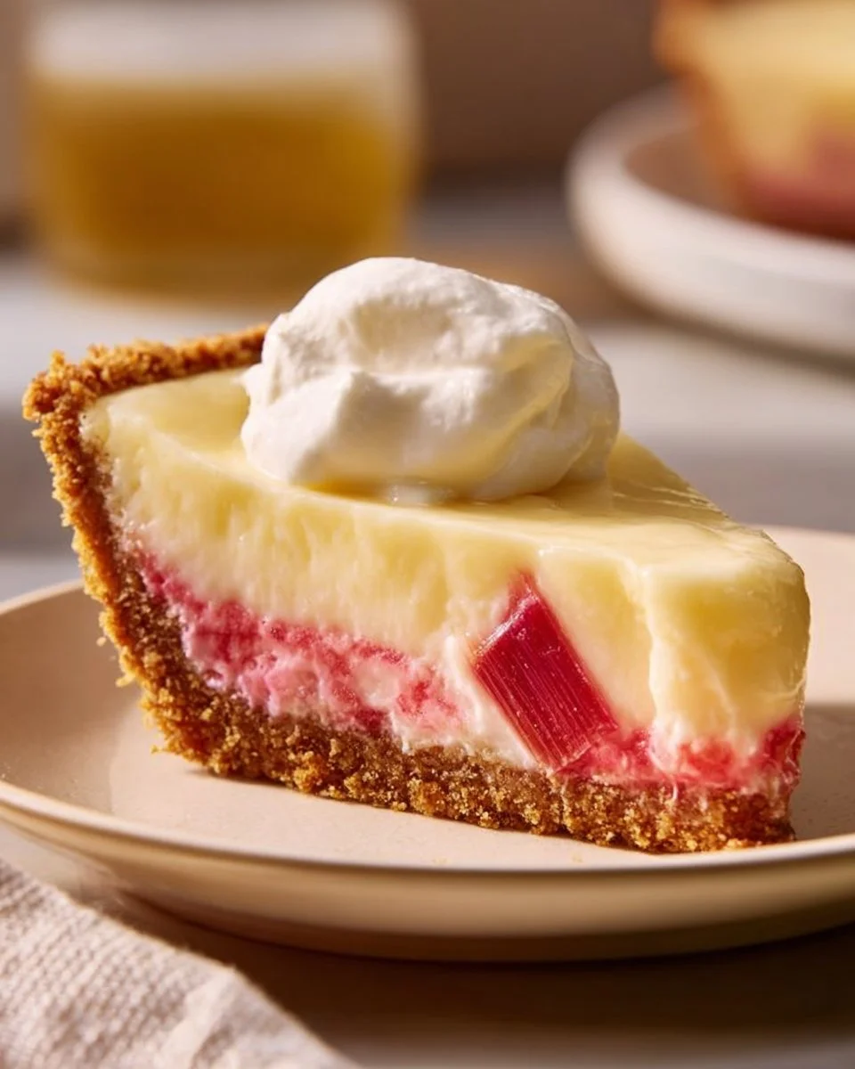 Tangy Rhubarb Cheesecake Pie
