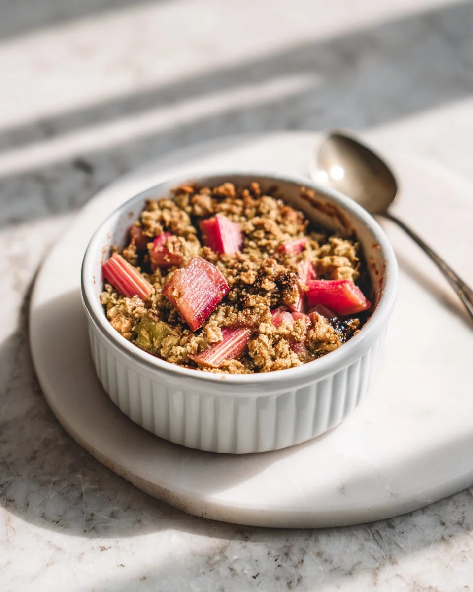 Tasty Keto Rhubarb Crisp