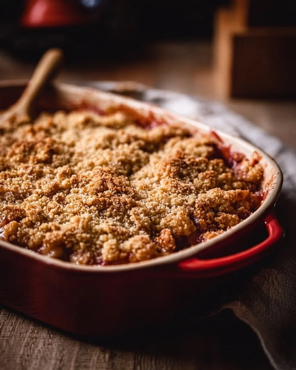 Tasty Keto Rhubarb Crisp