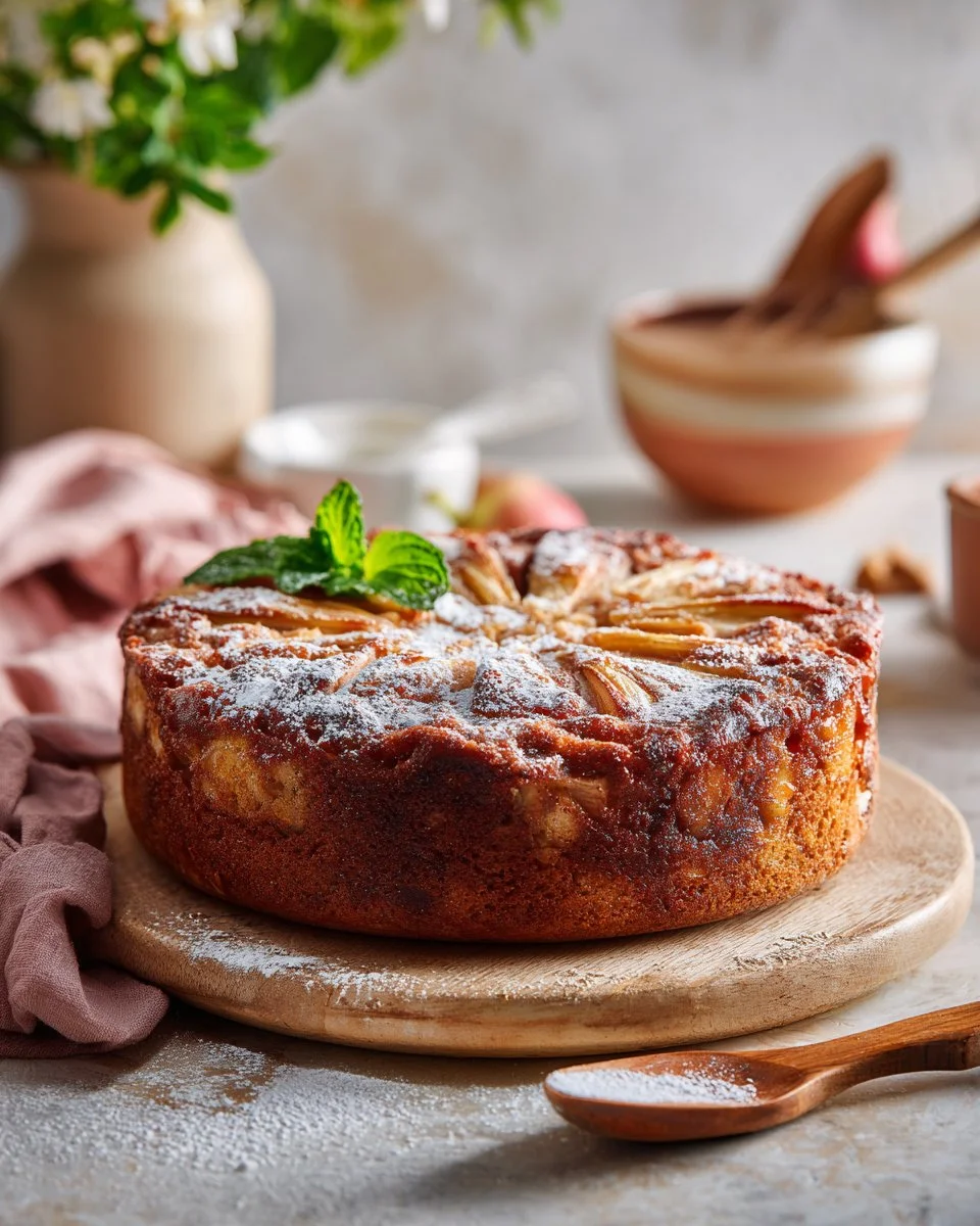 Traditional Norwegian Rhubarb Cake