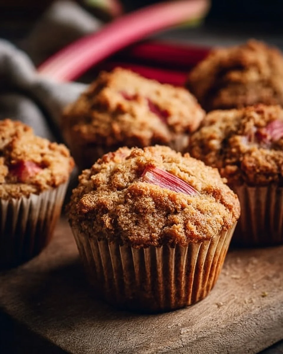 Vegan Gluten Free Rhubarb Muffins